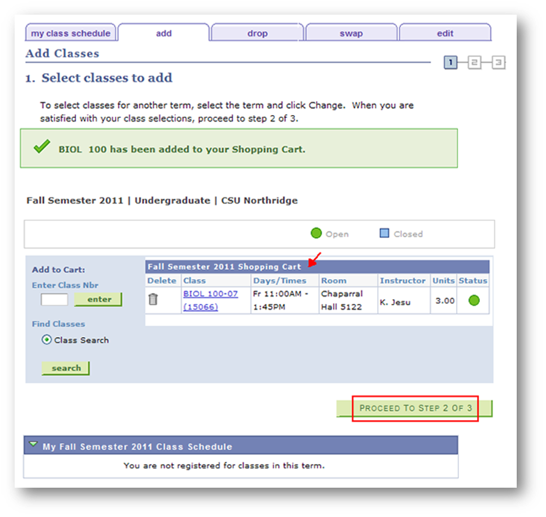 Step 4 - Enrollment Shopping Cart