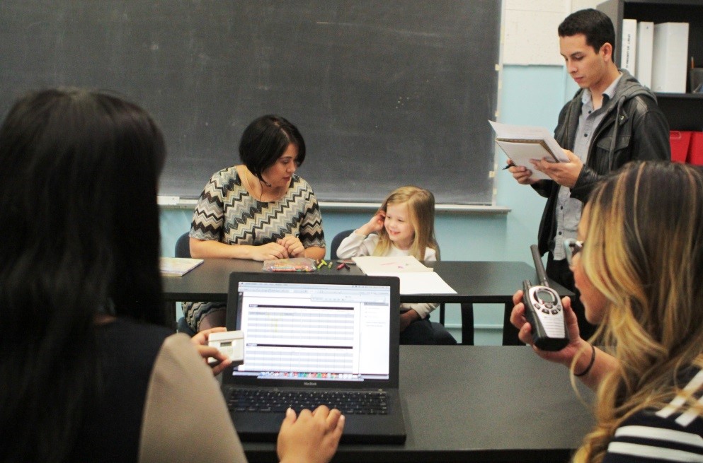 Classroom practice with children.